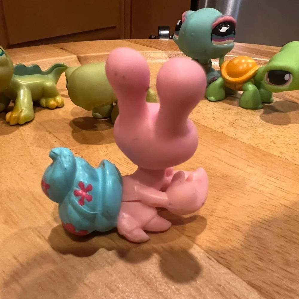 Littlest Pet Shop Reptile Lot Turtle Gecko Salamander Snail LPS Hasbro 5pc